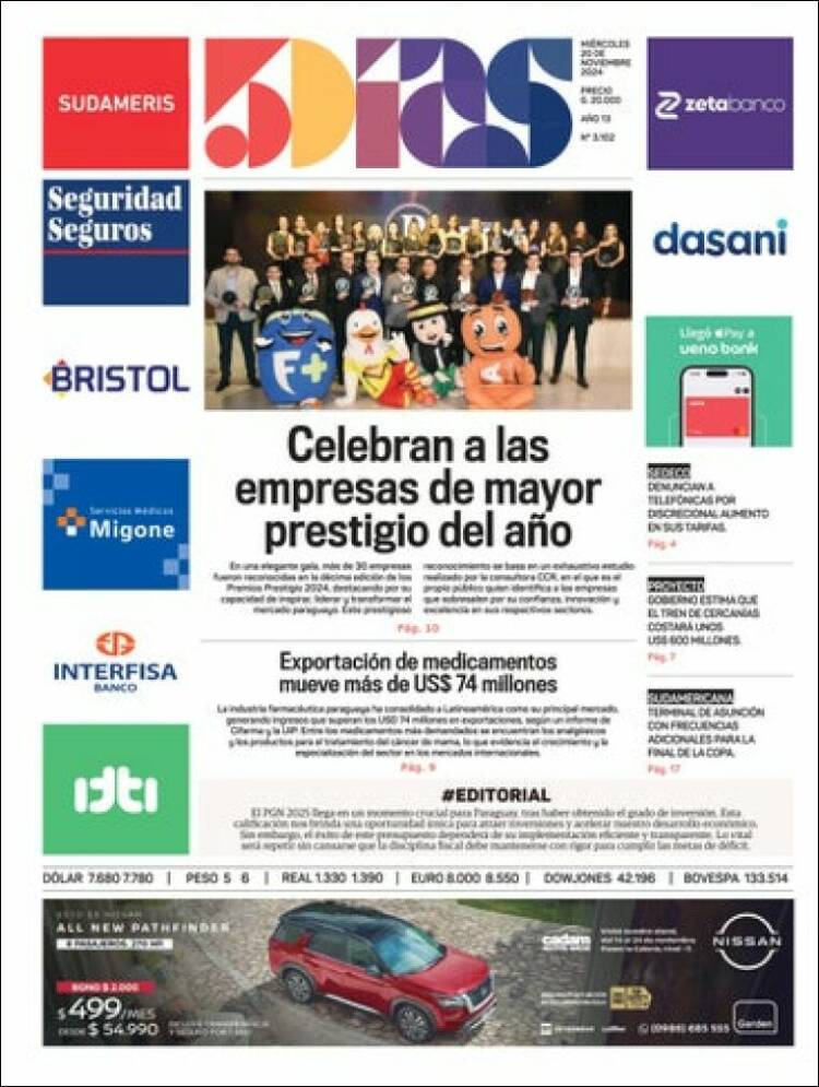 Portada de 5 Días (Paraguay)