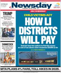 Portada de Newsday (USA)