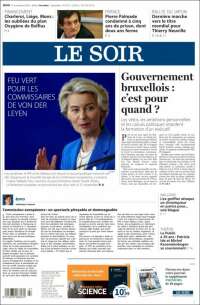 Portada de Le Soir (Belgique)