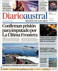 Portada de El Diario Austral de Valdivia (Chile)