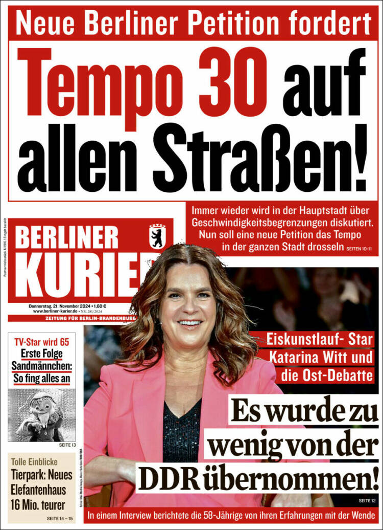 Portada de Berliner Kurier - Startseite BK (Allemagne)