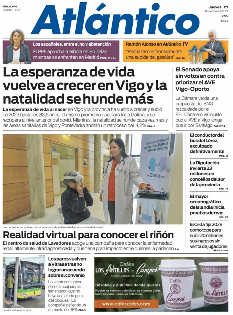 Portada de Atlántico Diario (España)