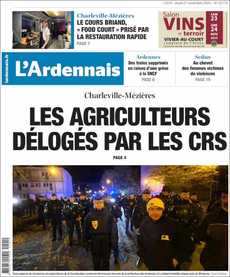 Portada de L'Ardenais (Francia)