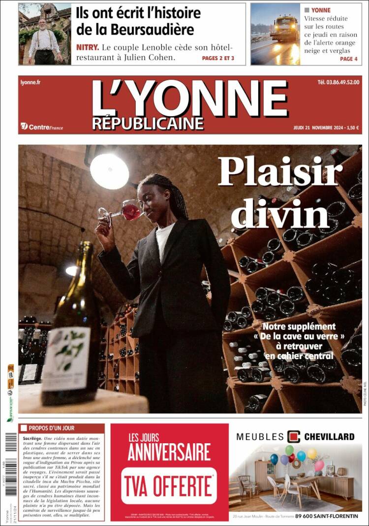 Portada de L'Yonne-Républicaine (France)