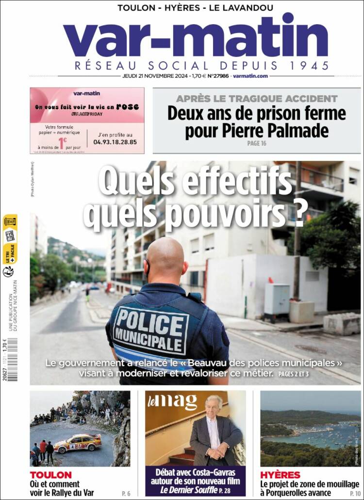 Portada de Var-Matin (France)