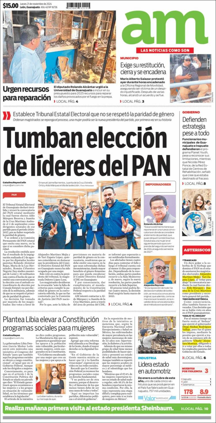 Portada de Al Día A.M. (México)