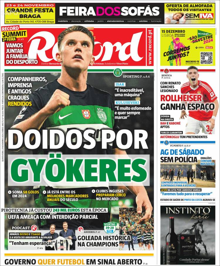 Portada de Record (Portugal)