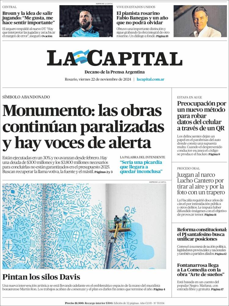 Portada de La Capital - Rosario (Argentina)