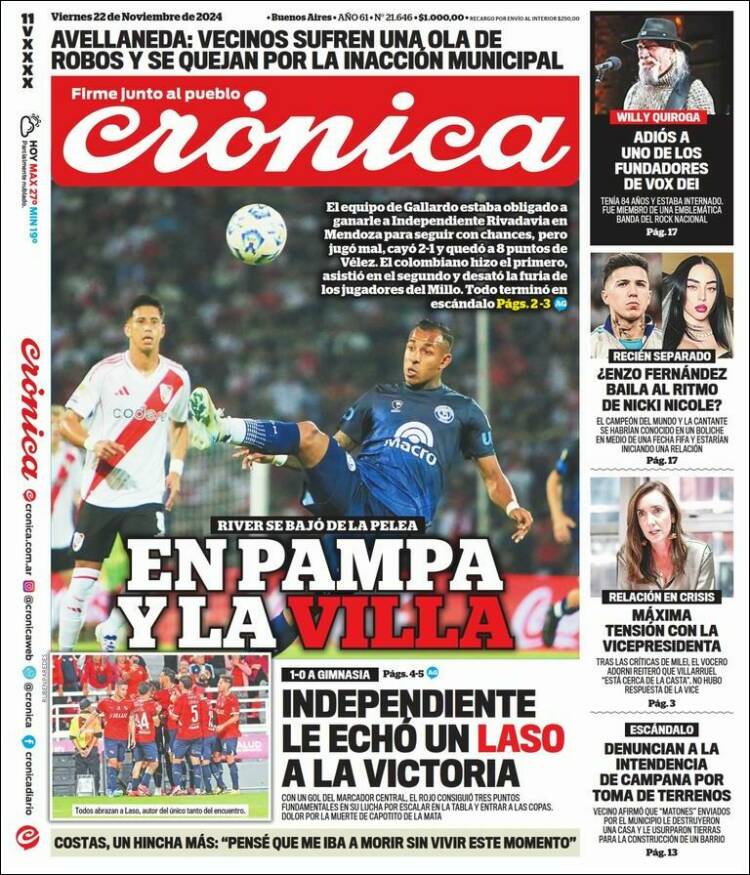 Portada de La Voz del Chaco (Argentina)
