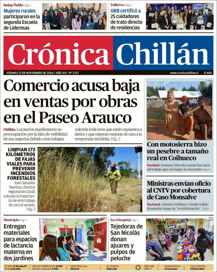 Portada de Crónica Chillán (Chile)