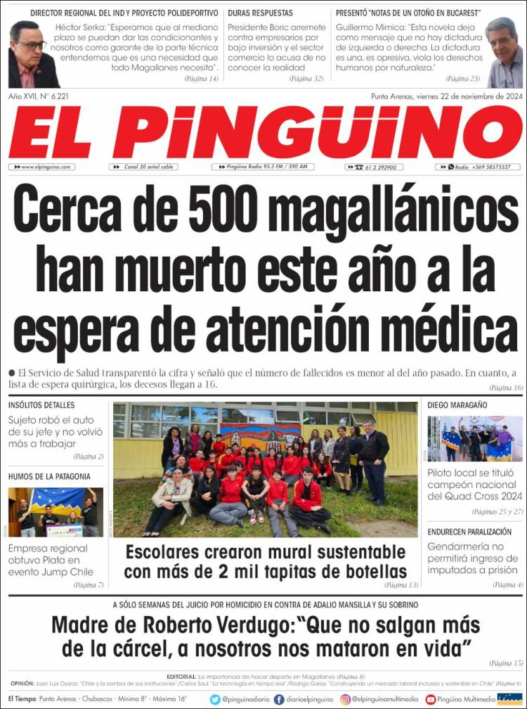 Portada de El Pingüino (Chile)