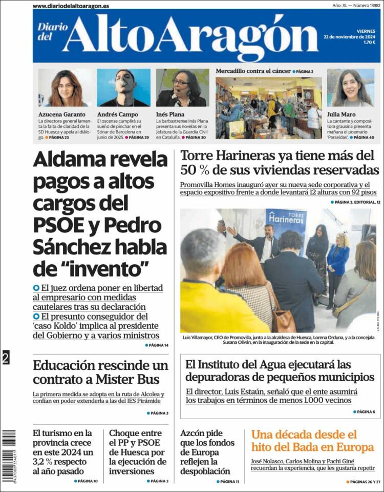 Portada de Diario del AltoAragón (España)