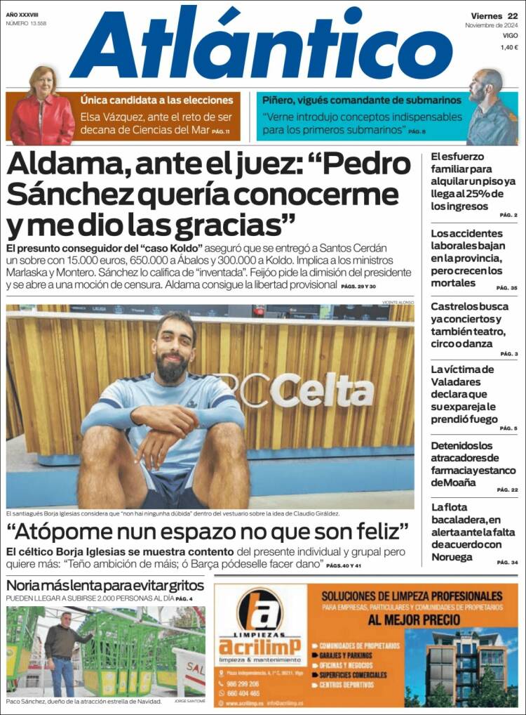 Portada de Atlántico Diario (España)