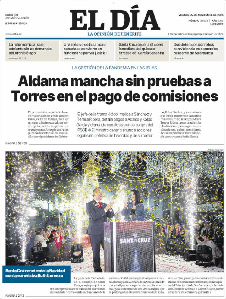 Portada de El Día (España)