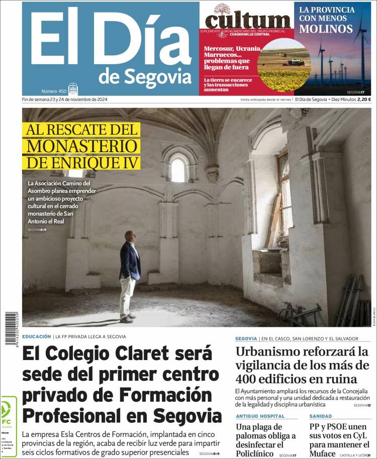 Portada de El Día de Segovia (Espagne)