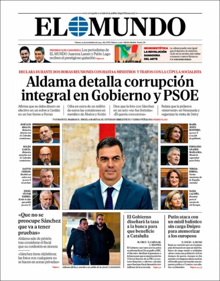 Portada de El Mundo (España)