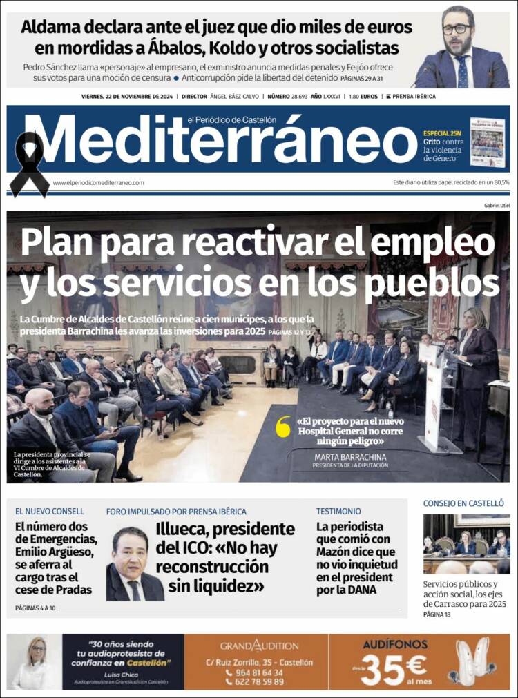 Portada de El Periódico Mediterraneo (España)