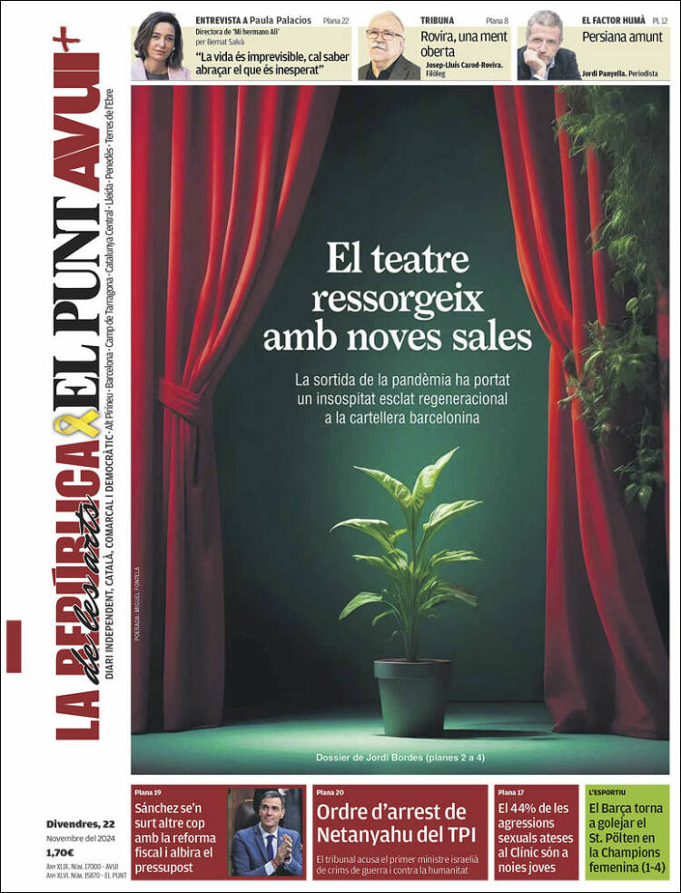 Portada de El Punt Avui (España)