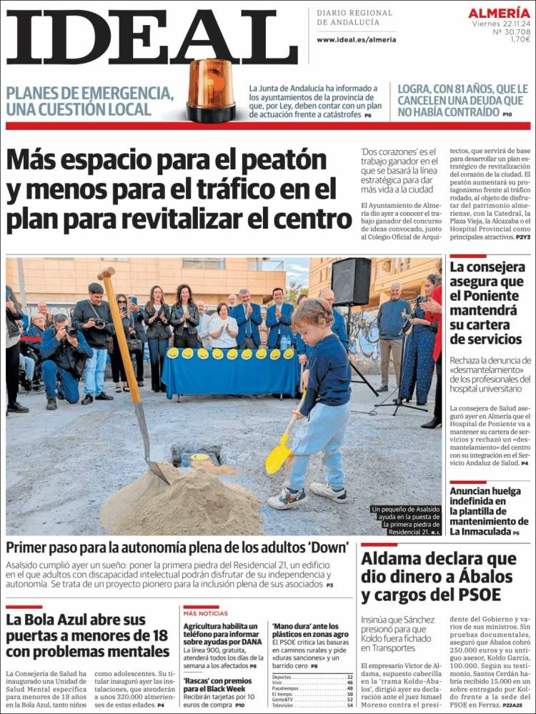 Portada de Ideal Almeria (España)