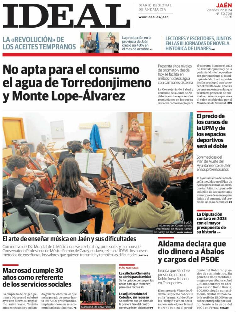 Portada de El Ideal de Jaén (Espagne)