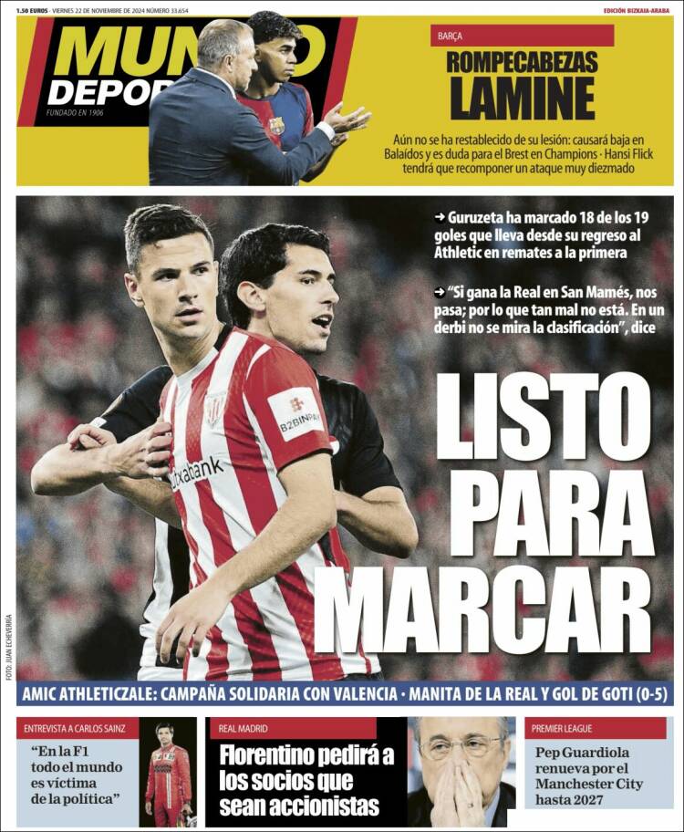 Portada de Mundo Deportivo Bizkaia (España)