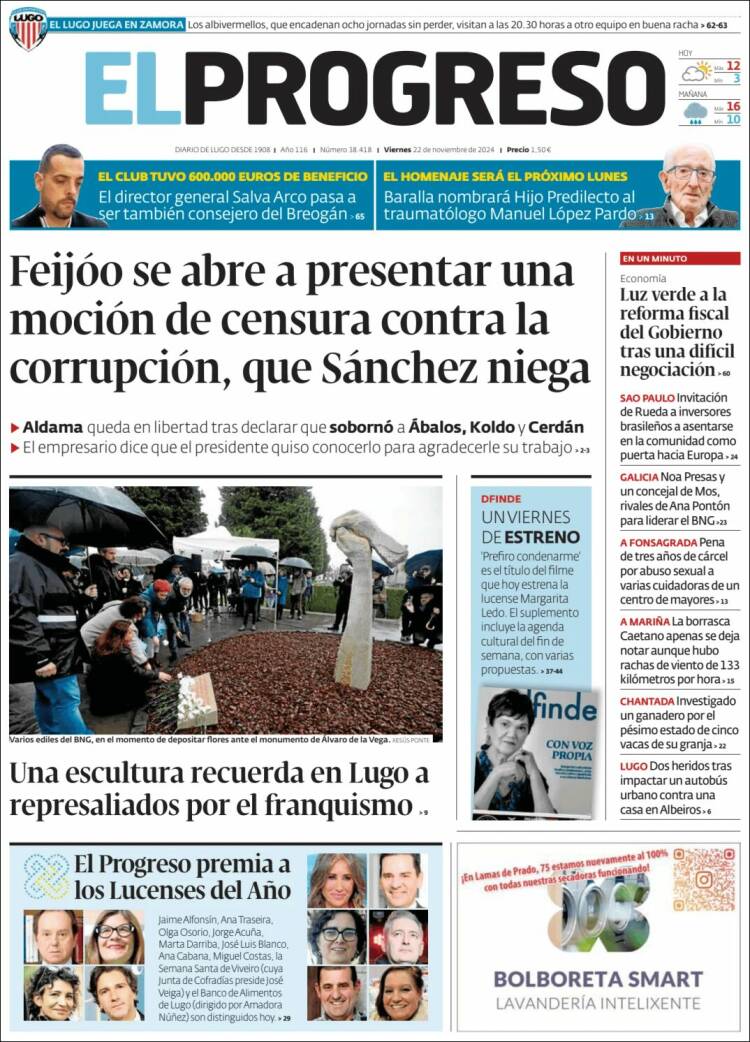 Portada de El Progreso (España)