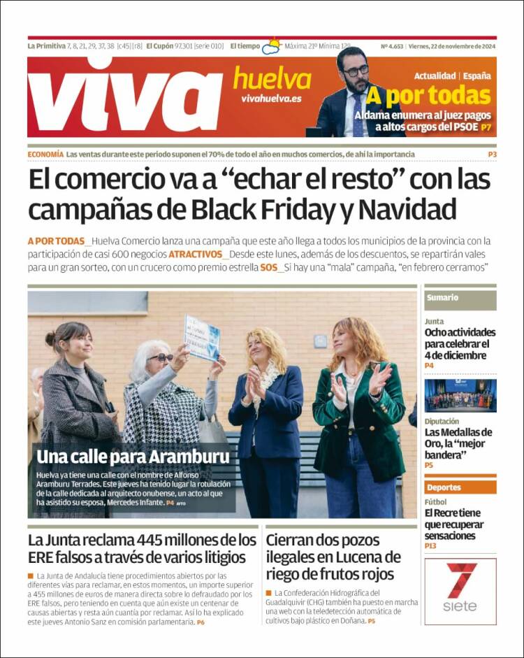 Portada de Viva Huelva (España)