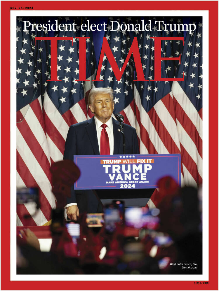 Portada de Time Magazine (Europa)