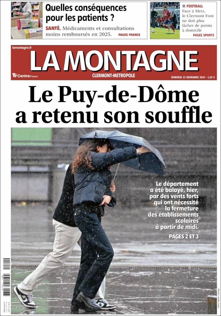 Portada de La Montagne (Francia)