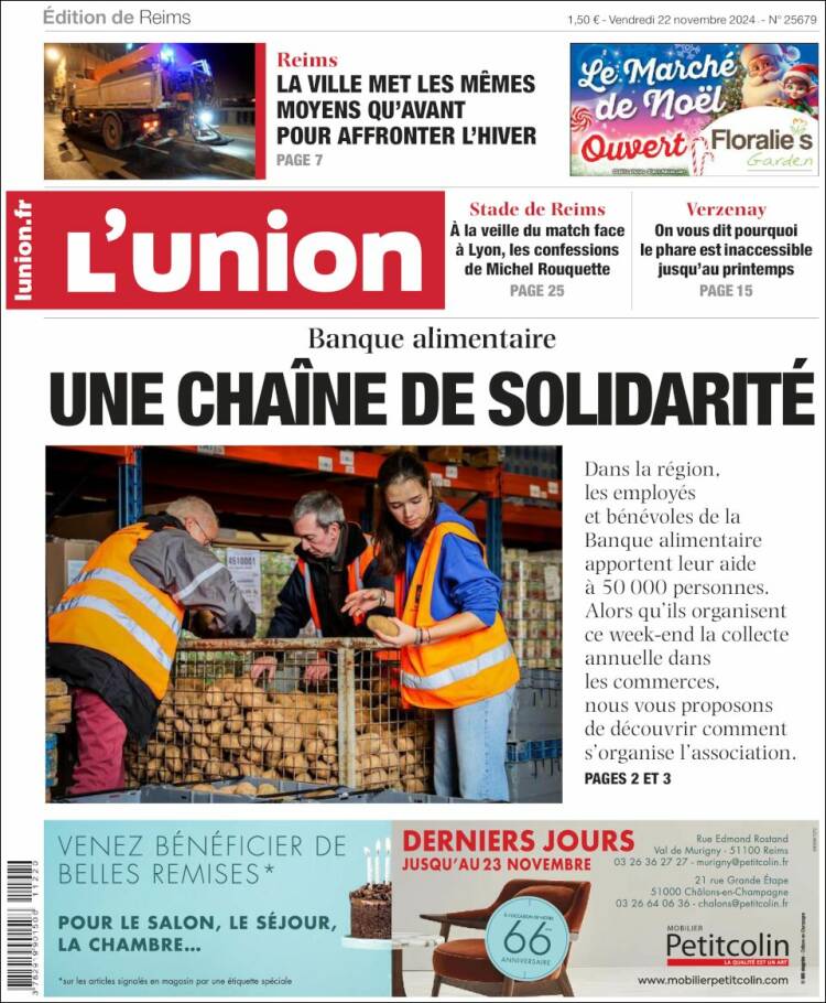 Portada de L'Union (Francia)