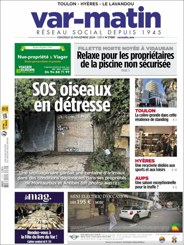 Portada de Var-Matin (Francia)