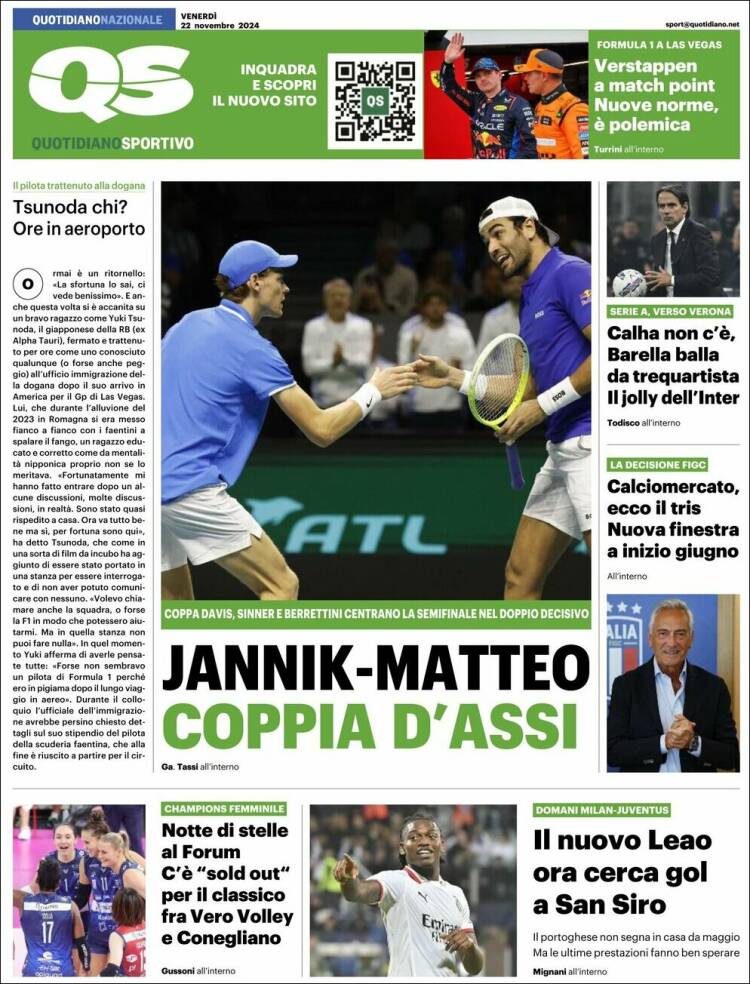 Portada de Quotidiano Sportivo (Italia)