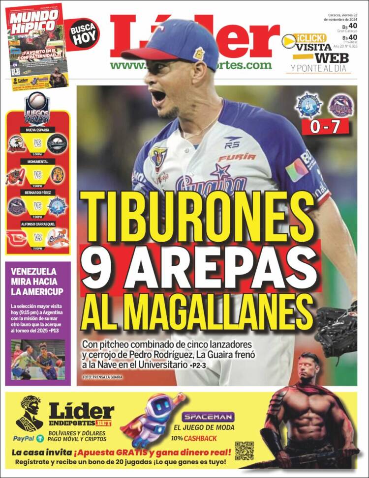 Portada de Lider en deportes (Venezuela)