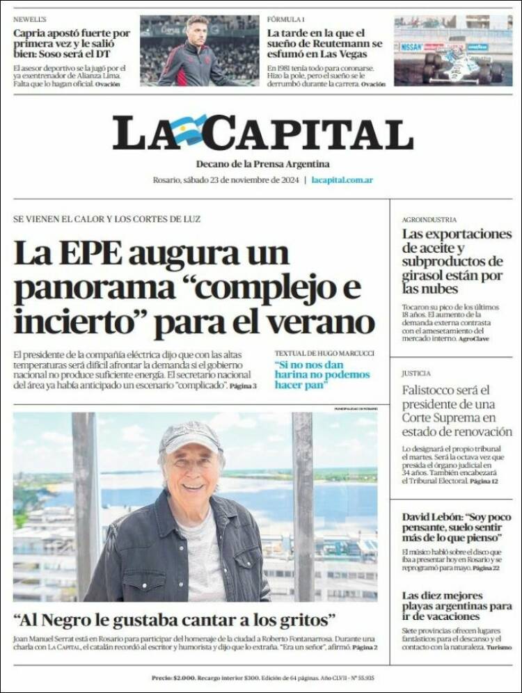 Portada de La Capital - Rosario (Argentina)