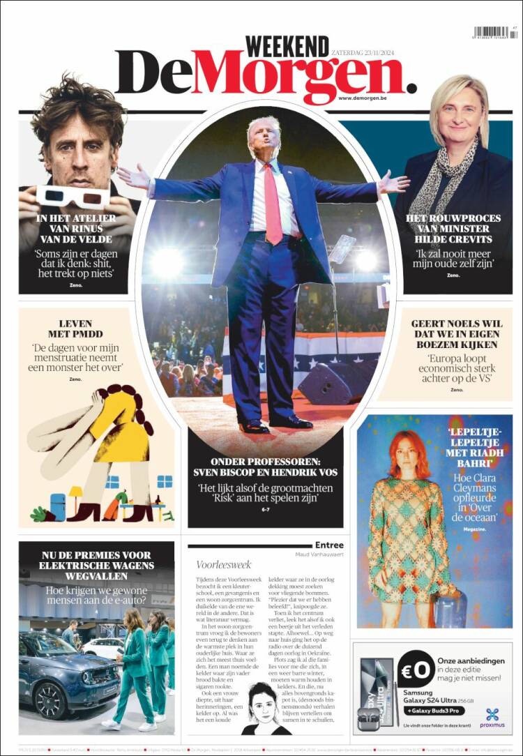 Portada de De Morgen (B&eacute;lgica)