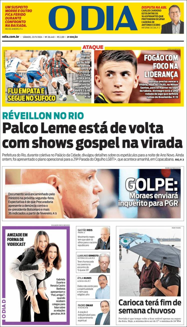 Portada de O Dia (Brasil)