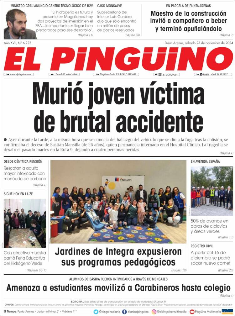Portada de El Pingüino (Chile)