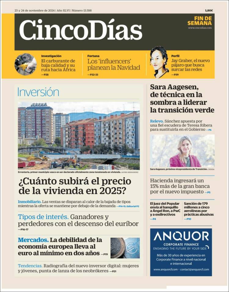 Portada de Cinco Días (España)