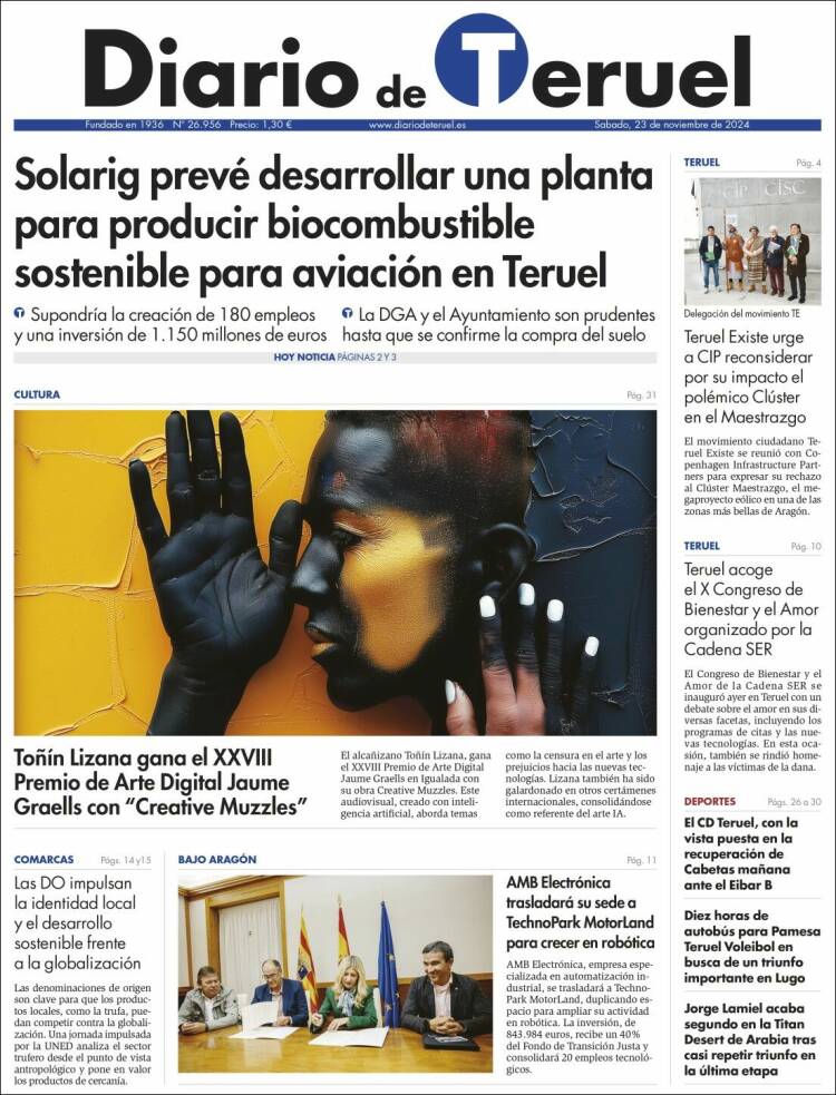 Portada de Diario de Teruel (España)