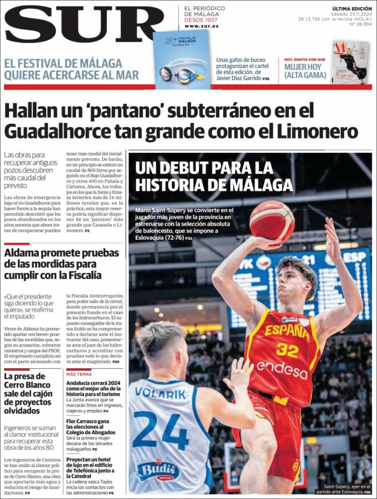 Portada de Diario el Sur (España)