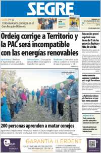 Portada de Segre  (Spain)