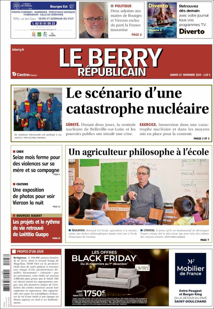 Portada de Berry Republicain (Francia)