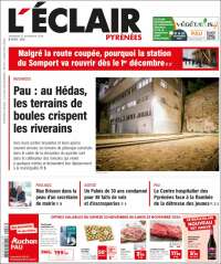 Portada de L'Eclair des Pyrénées (France)