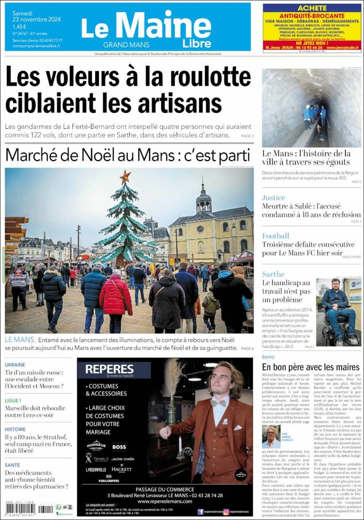 Portada de Le Maine Libre (France)