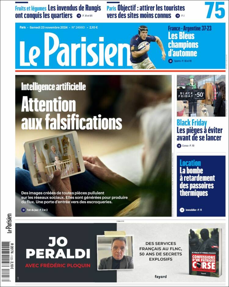 Portada de Le Parisien (Francia)