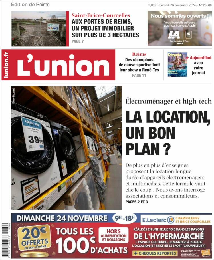 Portada de L'Union (Francia)