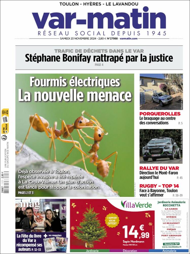 Portada de Var-Matin (Francia)