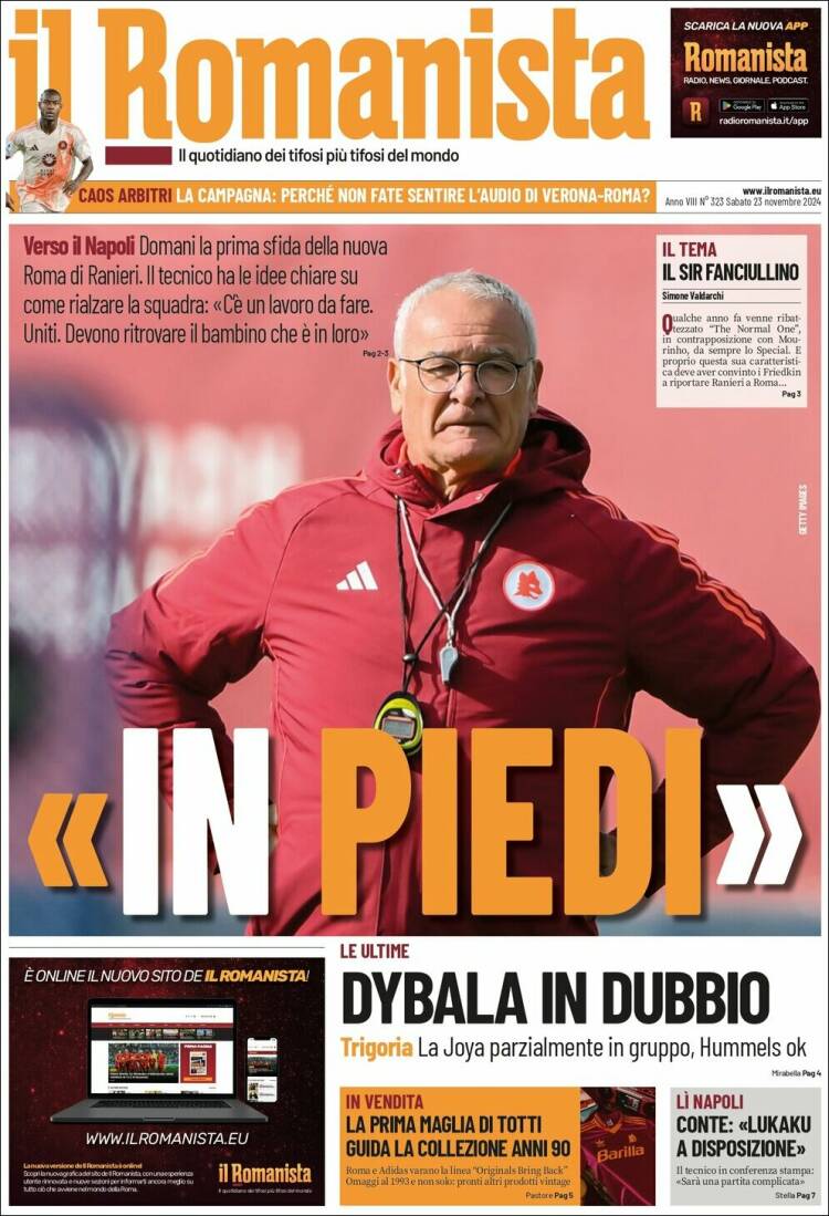 Portada de Romanista (Italia)