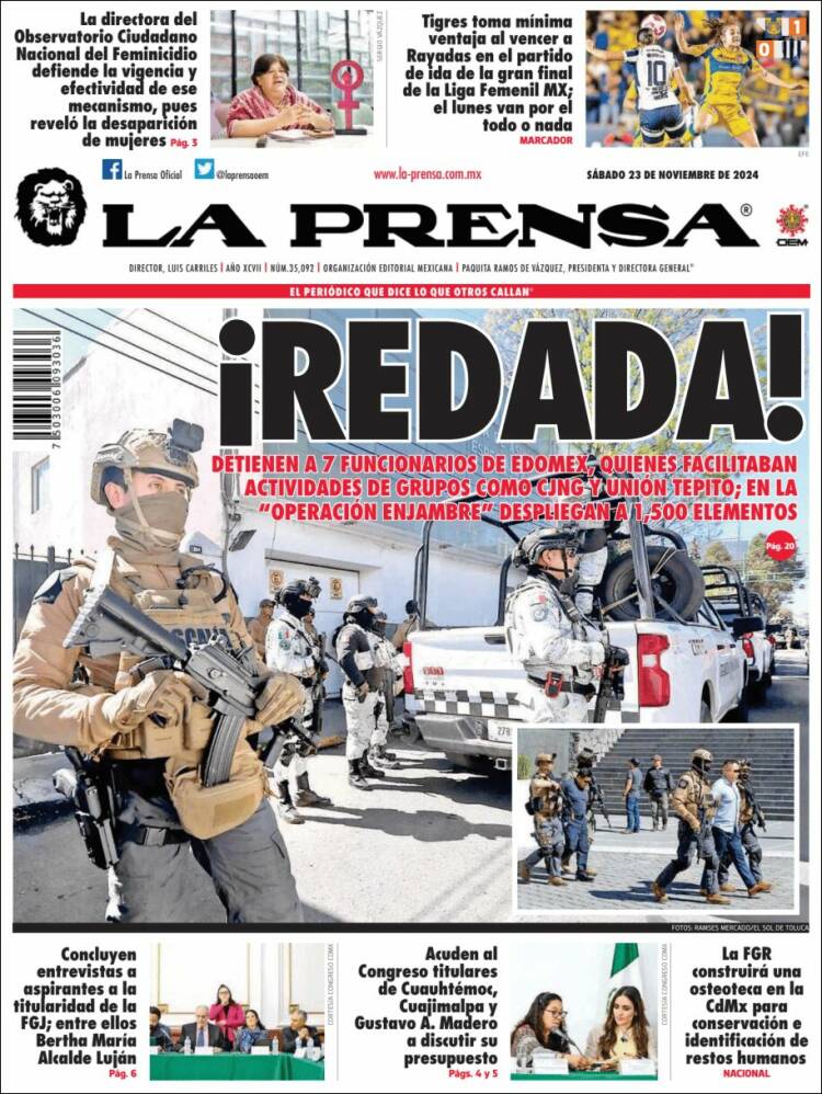 Portada de La Prensa (M&eacute;xico)