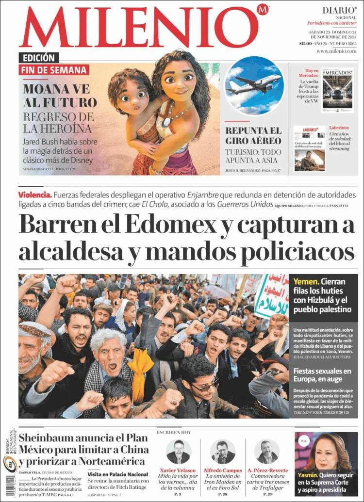 Portada de Milenio (M&eacute;xico)